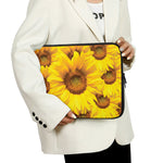 Yellow Sunflower Print Laptop Sleeve