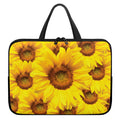 Yellow Sunflower Print Laptop Sleeve With Handle
