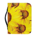 Yellow Sunflower Print Leather Bible Cover