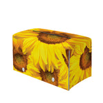 Yellow Sunflower Print Leather Tissue Box Cover