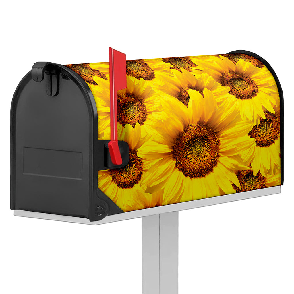 Yellow Sunflower Print Mailbox Cover