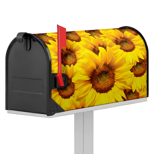Yellow Sunflower Print Mailbox Cover