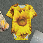 Yellow Sunflower Print Men's Bodysuit