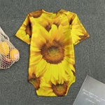 Yellow Sunflower Print Men's Bodysuit