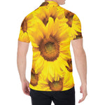 Yellow Sunflower Print Men's Shirt
