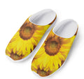 Yellow Sunflower Print Mesh Casual Shoes