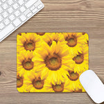 Yellow Sunflower Print Mouse Pad