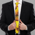 Yellow Sunflower Print Necktie