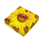 Yellow Sunflower Print Outdoor Seat Cushion Cover