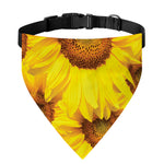 Yellow Sunflower Print Over The Collar Dog Bandana