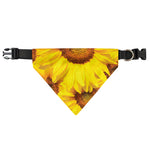 Yellow Sunflower Print Over The Collar Dog Bandana