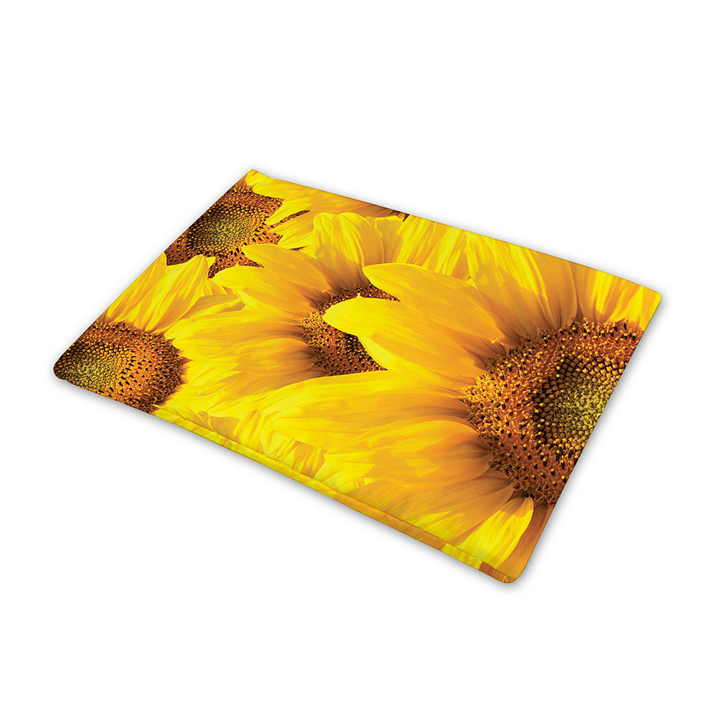 Yellow Sunflower Print Pet Cooling Mat Cover