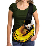 Yellow Sunflower Print Pet Sling Carrier