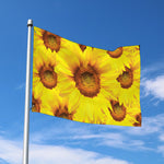 Yellow Sunflower Print Polyester Flag