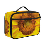 Yellow Sunflower Print Portable Lunch Bag