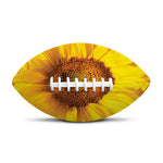 Yellow Sunflower Print Rugby Ball