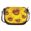 Yellow Sunflower Print Saddle Bag