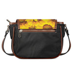 Yellow Sunflower Print Saddle Bag