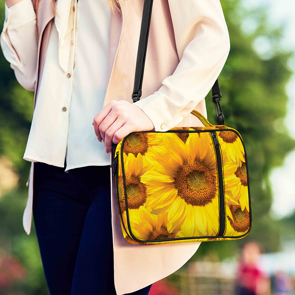 Yellow Sunflower Print Shoulder Strap Bible Bag