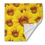 Yellow Sunflower Print Silk Bandana