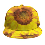 Yellow Sunflower Print Snapback Cap