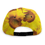 Yellow Sunflower Print Snapback Cap