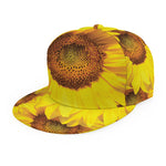 Yellow Sunflower Print Snapback Cap