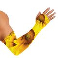 Yellow Sunflower Print Sun Protection Arm Sleeves