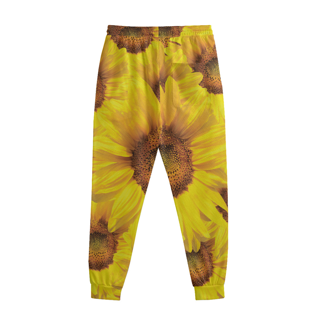 Yellow Sunflower Print Sweatpants