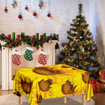 Yellow Sunflower Print Tablecloth