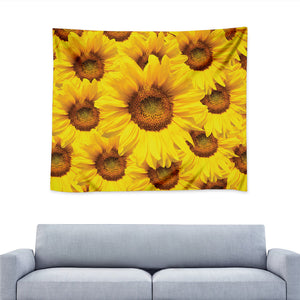 Yellow Sunflower Print Tapestry