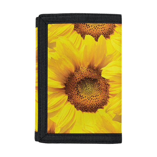 Yellow Sunflower Print Trifold Wallet