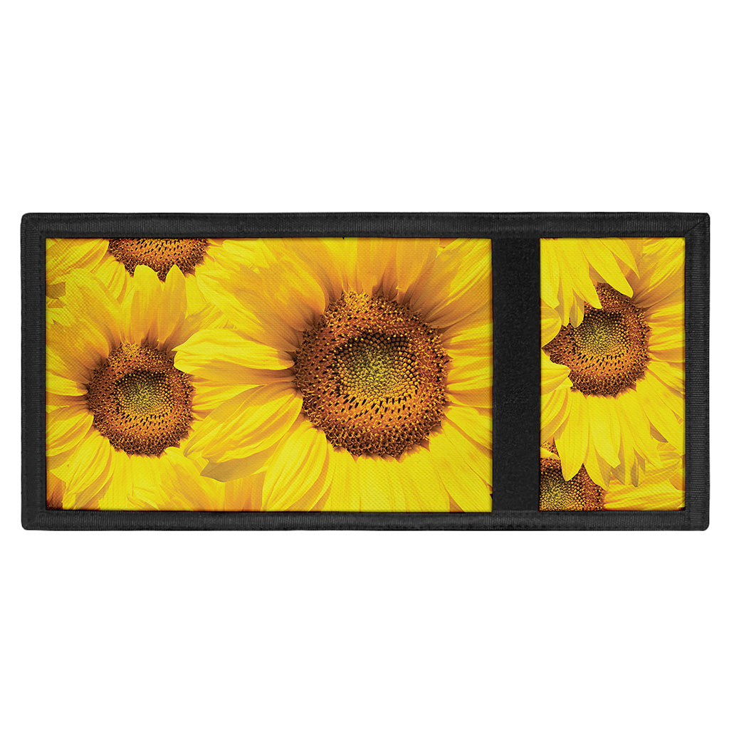 Yellow Sunflower Print Trifold Wallet