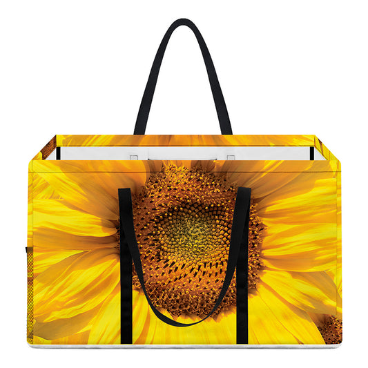 Yellow Sunflower Print Utility Tote Bag