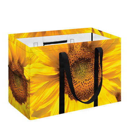 Yellow Sunflower Print Utility Tote Bag