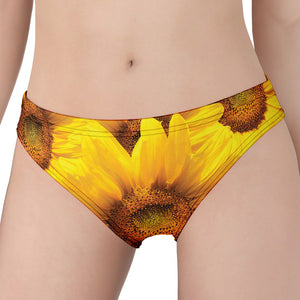 Yellow Sunflower Print Women's Panties