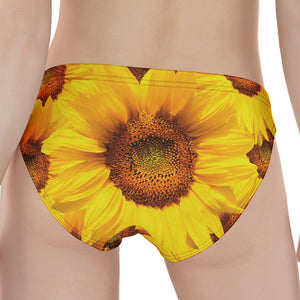 Yellow Sunflower Print Women's Panties