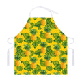 Yellow Tropical Pineapple Pattern Print Adjustable Apron