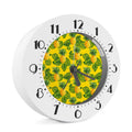 Yellow Tropical Pineapple Pattern Print Alarm Clock