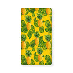 Yellow Tropical Pineapple Pattern Print Baby Crib Sheet