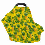 Yellow Tropical Pineapple Pattern Print Baby Seat Cover