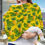 Yellow Tropical Pineapple Pattern Print Baby Seat Cover