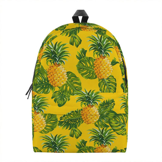 Yellow Tropical Pineapple Pattern Print Backpack