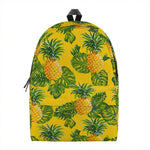 Yellow Tropical Pineapple Pattern Print Backpack