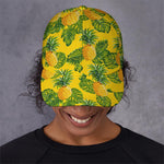 Yellow Tropical Pineapple Pattern Print Baseball Cap