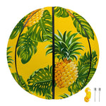 Yellow Tropical Pineapple Pattern Print Basketball
