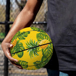Yellow Tropical Pineapple Pattern Print Basketball