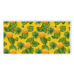 Yellow Tropical Pineapple Pattern Print Beach Towel