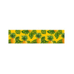 Yellow Tropical Pineapple Pattern Print Bed Runner