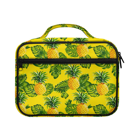 Yellow Tropical Pineapple Pattern Print Briefcase Bible Bag